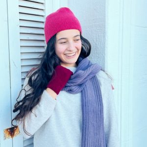 Gorro Casquete de Lana Teñido con Cochinilla | Hecho a Mano con Tricot