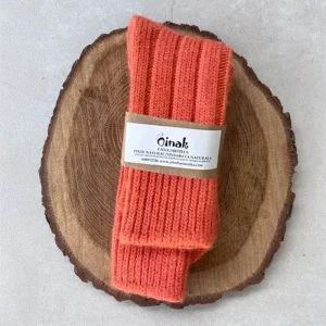 Calcetín Grueso de Lana – Naranja Teja