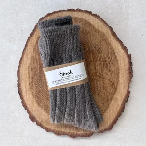 calcetines gris lana