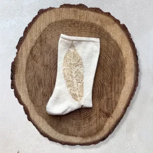 Calcetines de Rizo en Lana y Seda — Hoja de Castaño