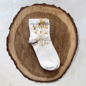 Calcetines Tobilleros de Algodón Orgánico — Estampados con Flores Silvestres