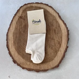 Calcetines Pinky de Algodón Orgánico – Color Natural y Sin Costura