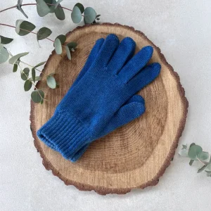Guantes de mujer de lana merina – Color Azul