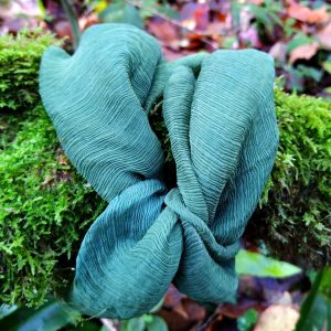 Cuello Turbante de Seda — Color Azul Claro