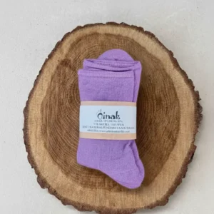 Calcetines de Rizo de Lana y Seda – Color Morado