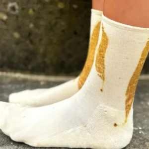 Calcetines de Lana y Seda — Hojas de Eucalipto